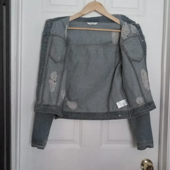 Highway Jeans Distressed Denim Jacket Size L - Picture 7 of 11